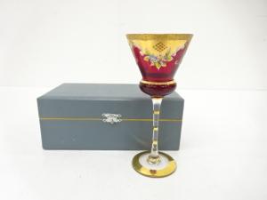 ヴェネチアンガラス　ワイングラス(17.6センチ)　洋食器